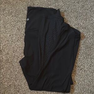 lululemon athletica Black Leggings with printed sides